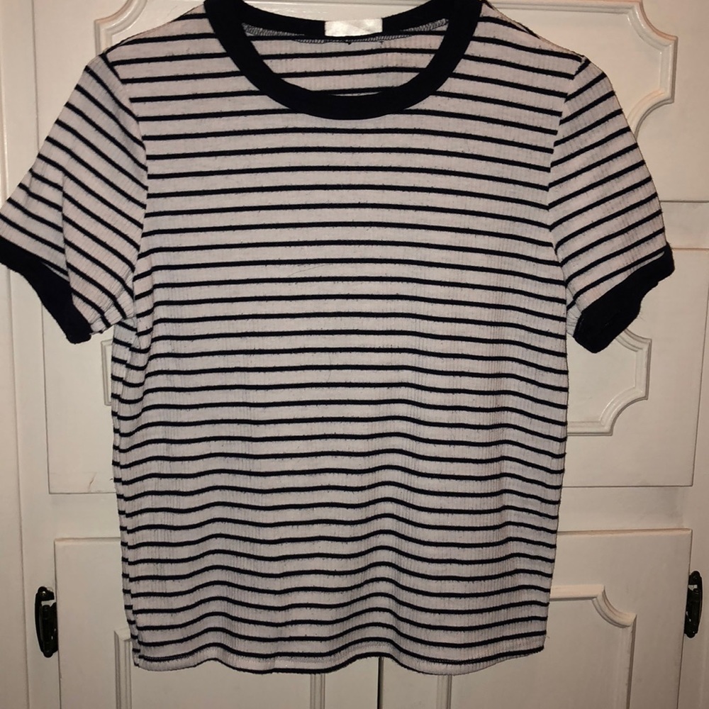 Striped top.